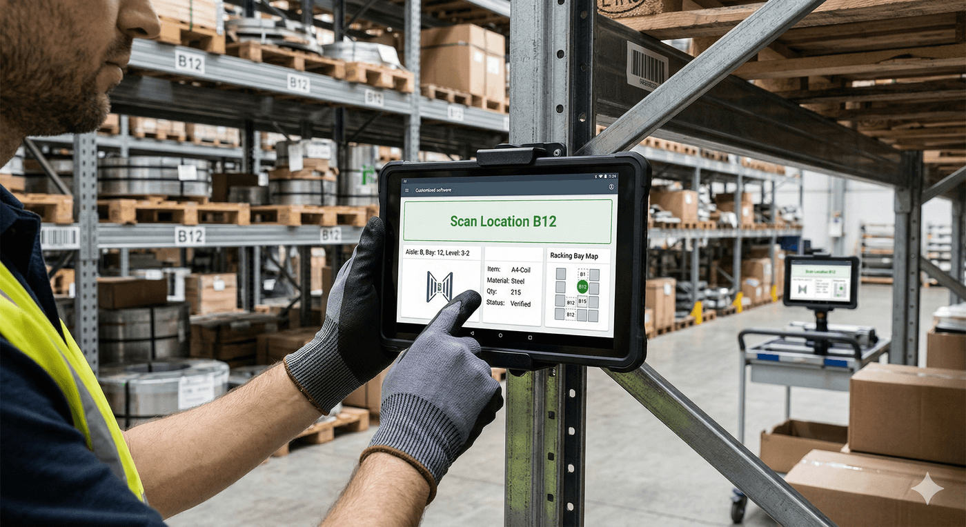 Customized inventory management software dashboard